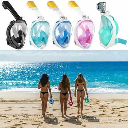 Full Face Diving Mask, Snorkeling Anti Fog, Swimming and Scuba Diving Respirator Mask Safe Breath for Kids & Adults