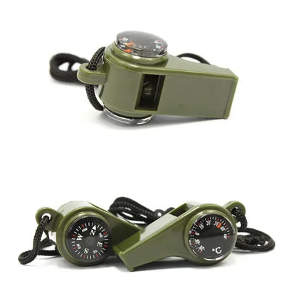 ABS Emergency Survival Whistle with Thermometer and Compass, 3 in 1, High Decibel, Portable, Outdoor
