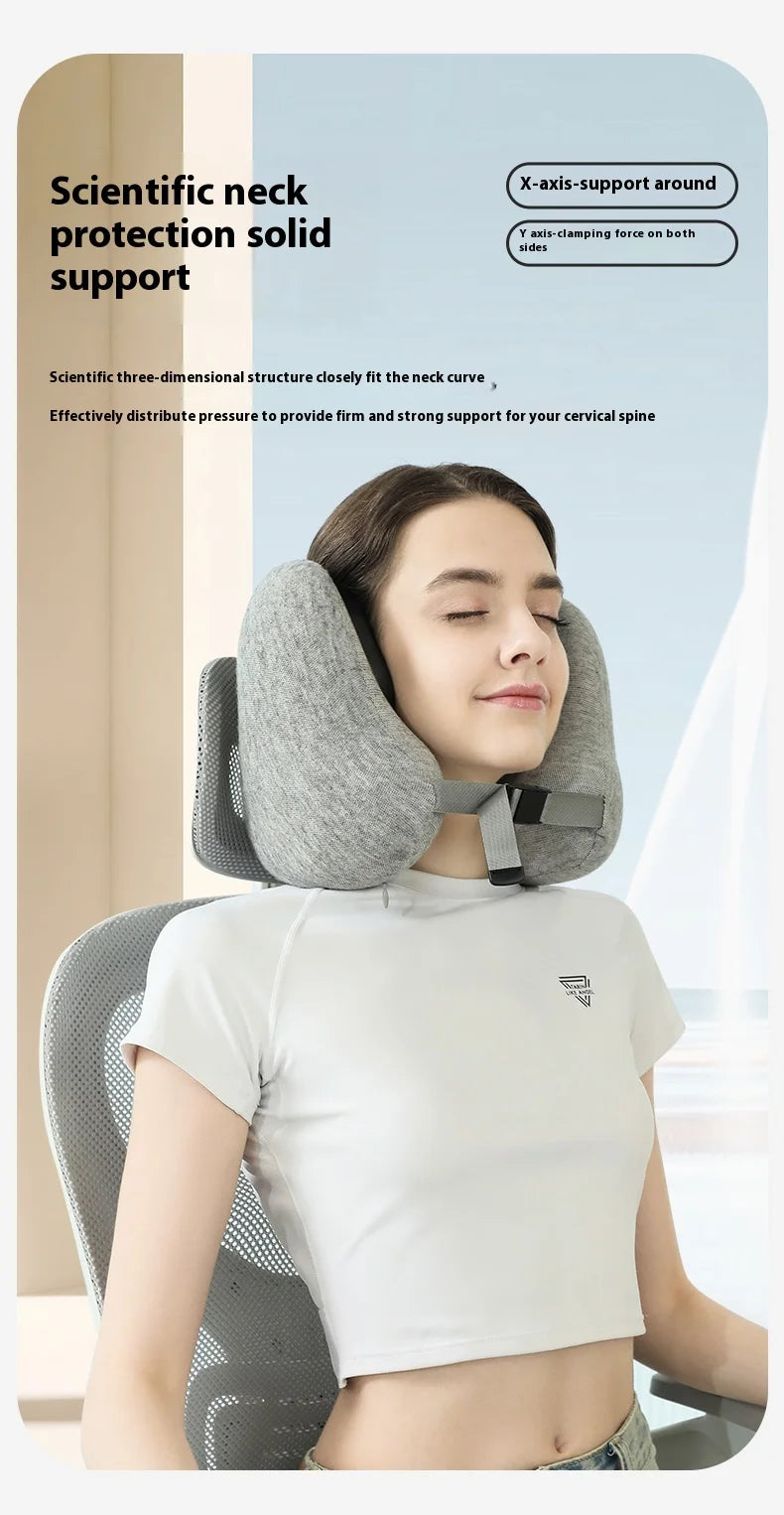 U-shaped pillow, nap pillow, prone pillow, airplane high-speed rail neck protection, memory cotton, essential tool for office tr