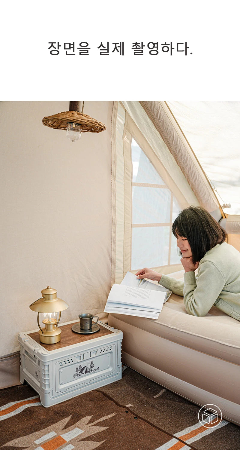 Naturehike Camping Box 60L Large Capacity Folding Storage Box 25L 30L 50L Home Bedside Table Outdoor Travel Picnic PP Sundry Box