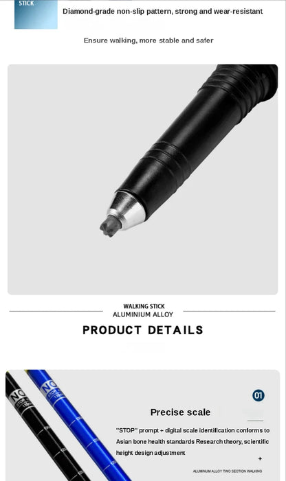 2PCS Trekking Poles, Telescopic Aluminum Alloy Walking Sticks, for Hiking