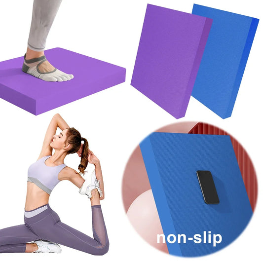 Non-Slip Exercise Balance Pad, Thickened Foam Cushion Mat for Yoga, Pilates, Stretching