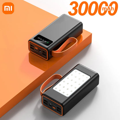 Xiaomi 100000mAh Solar Panel Power Bank Fast charging Comes with Four Wire External Battery Pack with Flashlight For Outdoors ﻿