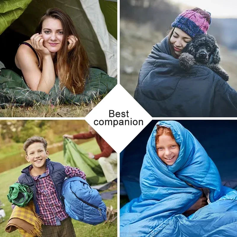 Camping Sleeping Bag Ultralight Waterproof 4 Season Warm Envelope Backpacking Sleeping Bags for Outdoor Tra