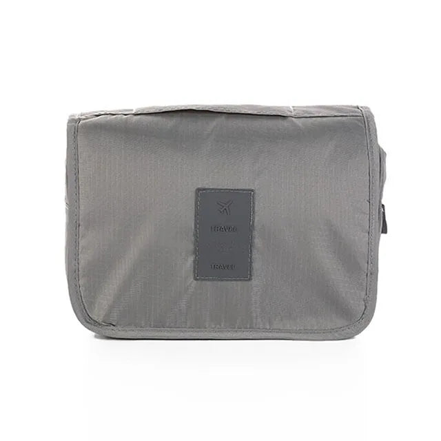 Polyester Hook Cosmetic Bag Women Makeup Bag High Capacity Toiletry Storage Pouch Travel Make Up Organizer Waterproof Beauty Bag