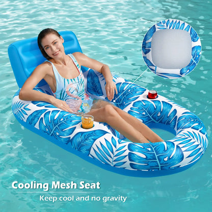Pool Float Lounger, Floating Chair for Swimming Pool, Lake Lounge Float