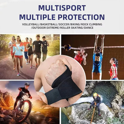 Self-Heating Wrist Band, Magnetic Therapy Support Brace Wrap, Heated Compression Belt
