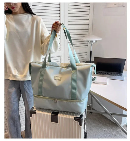 Large Capacity Sport Bag, with Dry / Wet Separation, Shoulder Bag for Fitness, Gym, Outdoor, Travel