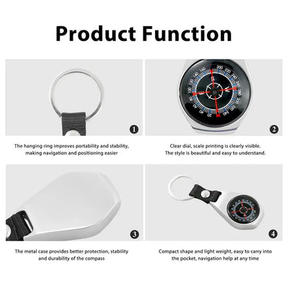 Compass Keychain, Survival Gadget, Navigation Equipment, for Backpack