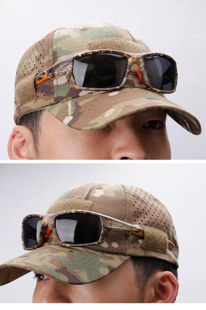 1/2pcs New Men Camouflage Baseball Cap Breathable Sunscreen Hat Outdoor Sports Hunting Hiking Camping Beach Fishing Sun Hat