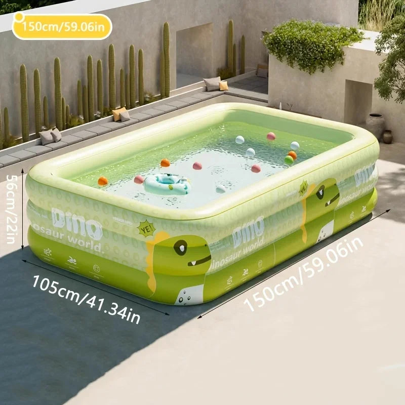 Outdoor Inflatable Swimming Pool, PVC Material, with  Dinosaurs Design