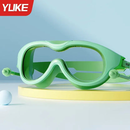 Children Swimming Goggles, Anti-fog, Large Frame Glasses, Comfortable Silicone