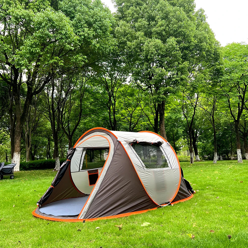 5-8 people quick opening hand throw tent waterproof camping boat tent outdoor tent fully automatic pop-up