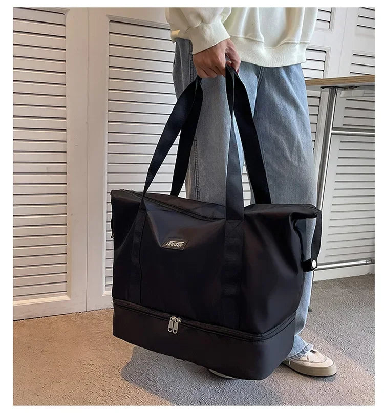 Large Capacity Sport Bag, with Dry / Wet Separation, Shoulder Bag for Fitness, Gym, Outdoor, Travel