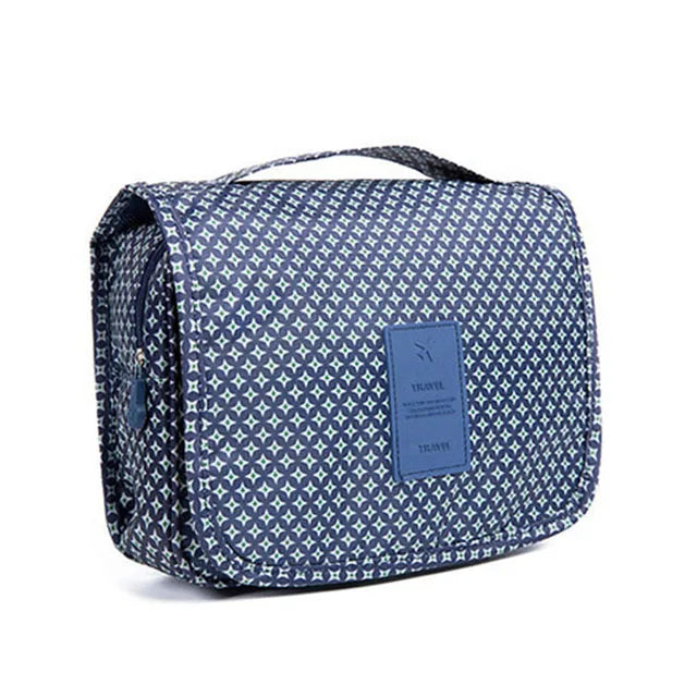 Polyester Hook Cosmetic Bag Women Makeup Bag High Capacity Toiletry Storage Pouch Travel Make Up Organizer Waterproof Beauty Bag