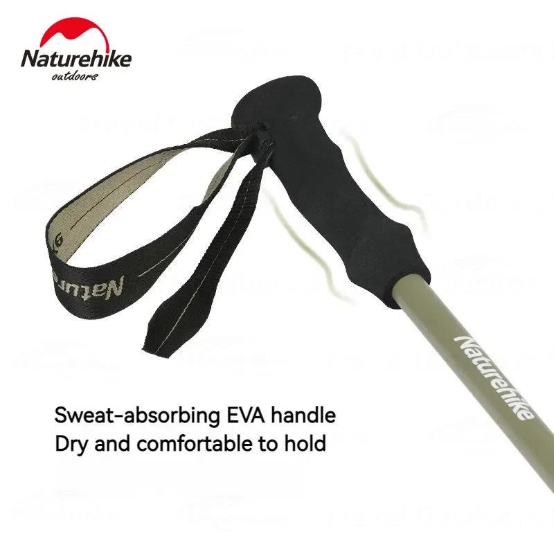 Naturehike 3-Section Trekking Pole 3K Carbon Fiber Ultralight Adjustable EVA Walking Stick Outdoor Hiking Telescopic Pole EXT1