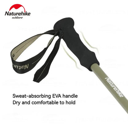 Naturehike 3-Section Trekking Pole 3K Carbon Fiber Ultralight Adjustable EVA Walking Stick Outdoor Hiking Telescopic Pole EXT1