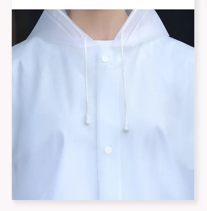 Adult Long Raincoats EVA Impermeable Waterproof Rain Coat Men Women Travel Hooded Beam Port Rain Poncho For Fishing Camping