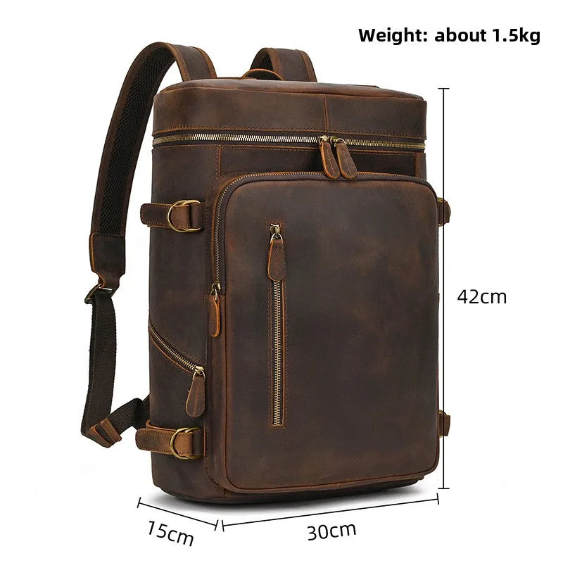 Large Leather Backpack Men Luxury Designer Laptop Bagpack for Man Backpack for School Bag Travel Backpack Bag Men's Daypack