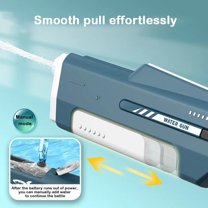 Powerful 1000ML Electric Water Gun Toy Automatic High Pressure Bursts Water Pistol Play Summer Outdoor Pool Toy for Boys Adults