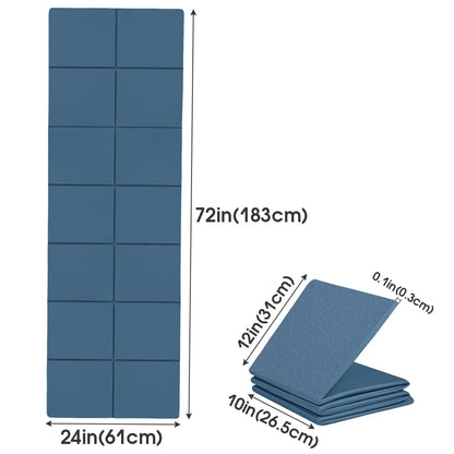 TPE Yoga Mat, Meditation Pad Anti-Slip, Foldable Pilates / Gymnastics Mat, Shock-Absorbing, Easy Clean Sports Equipment