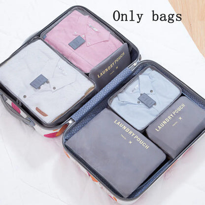 6PCS/set Storage bags and laundry bags – Travel storage bags to store luggage, portable suitcases and clothes compression