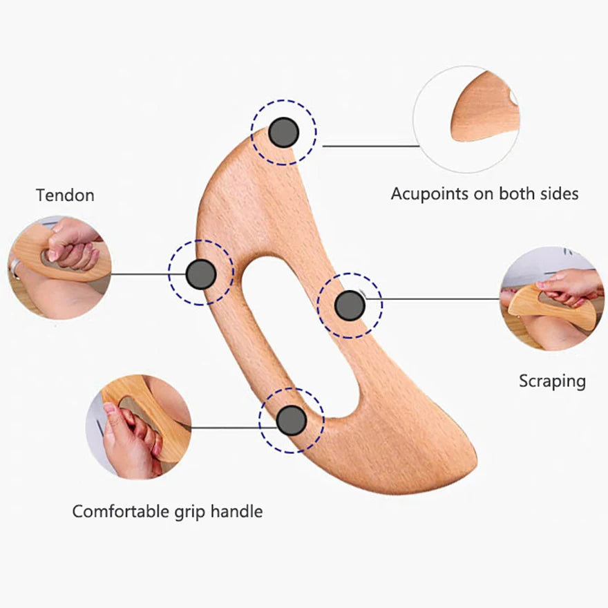 Wooden Gua Sha Tool Scraping Board Massage, Scraper Body Massage Therapy Tool