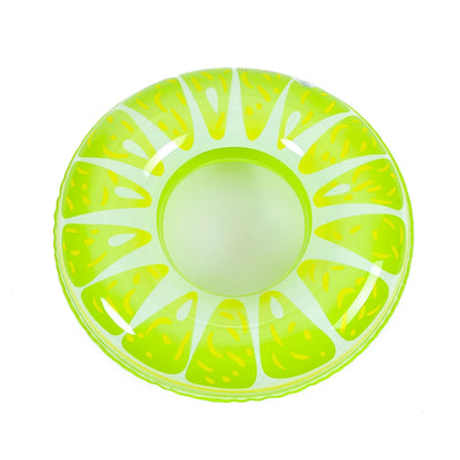 90 cm Inflatable Swimming Ring, Fruit Patterned, with Anti Leakage Valve, Thick PVC Material