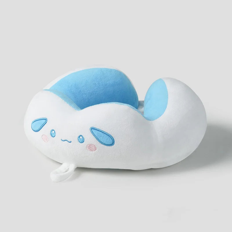 Soft, Fluffy U Shape Travel Neck Pillow, For Airplane, Train, Car & Home Use