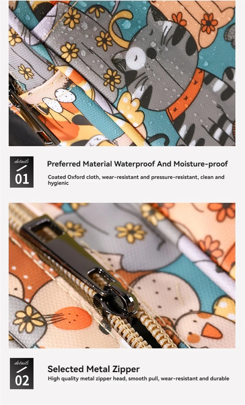 Wet-Dry Separation Cosmetic Bag Large Capacity Cartoon Makeup Case Portable Toiletry Kit Storage Bath Bag Travel Essentials