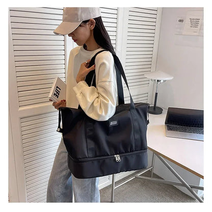 Large Capacity Sport Bag, with Dry / Wet Separation, Shoulder Bag for Fitness, Gym, Outdoor, Travel