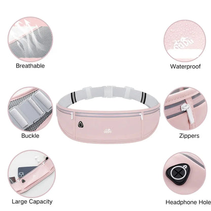 Sports Large Capacity Waterproof Waist Bag, for Running & Fitness
