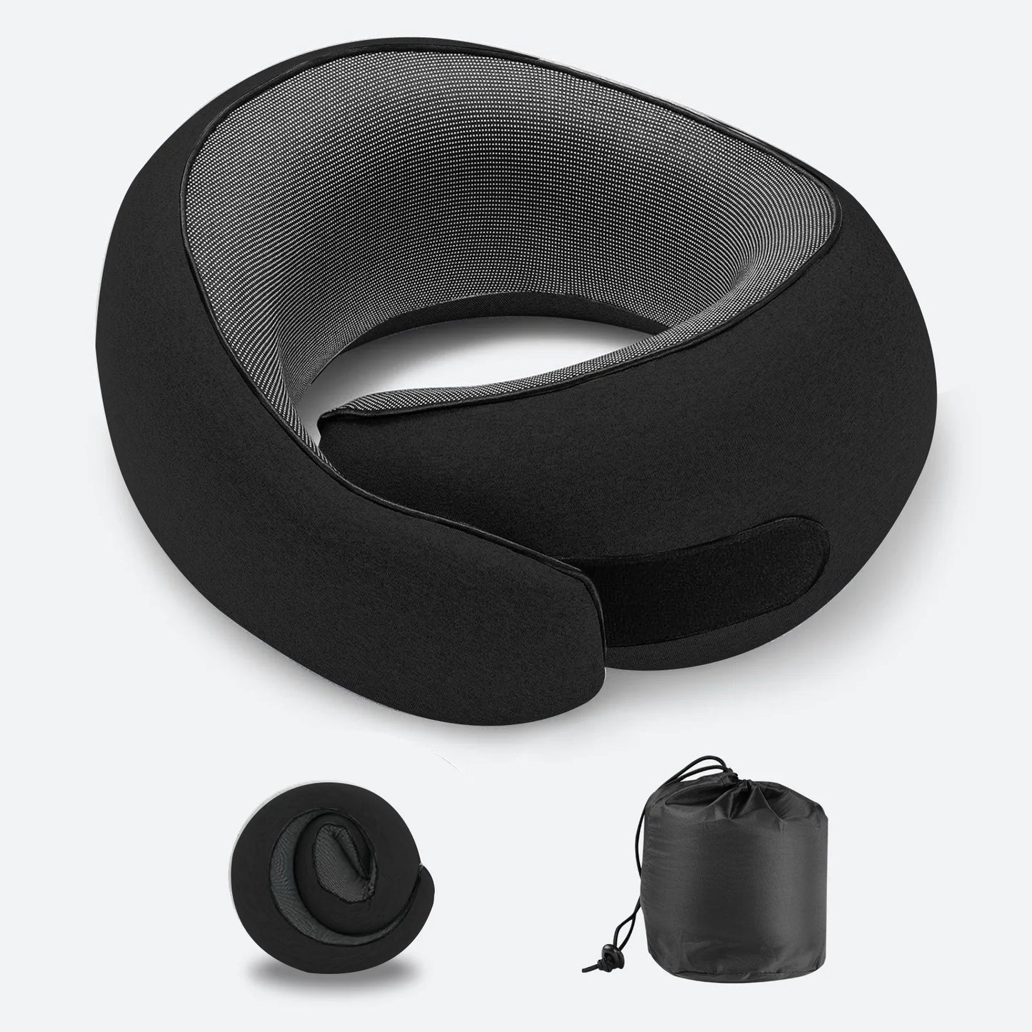 Portable U-shaped Travel Pillow Memory Foam Snail Pillow Travel Neck Support Neck Pillow Adjustable Soft Noon Break Pillows