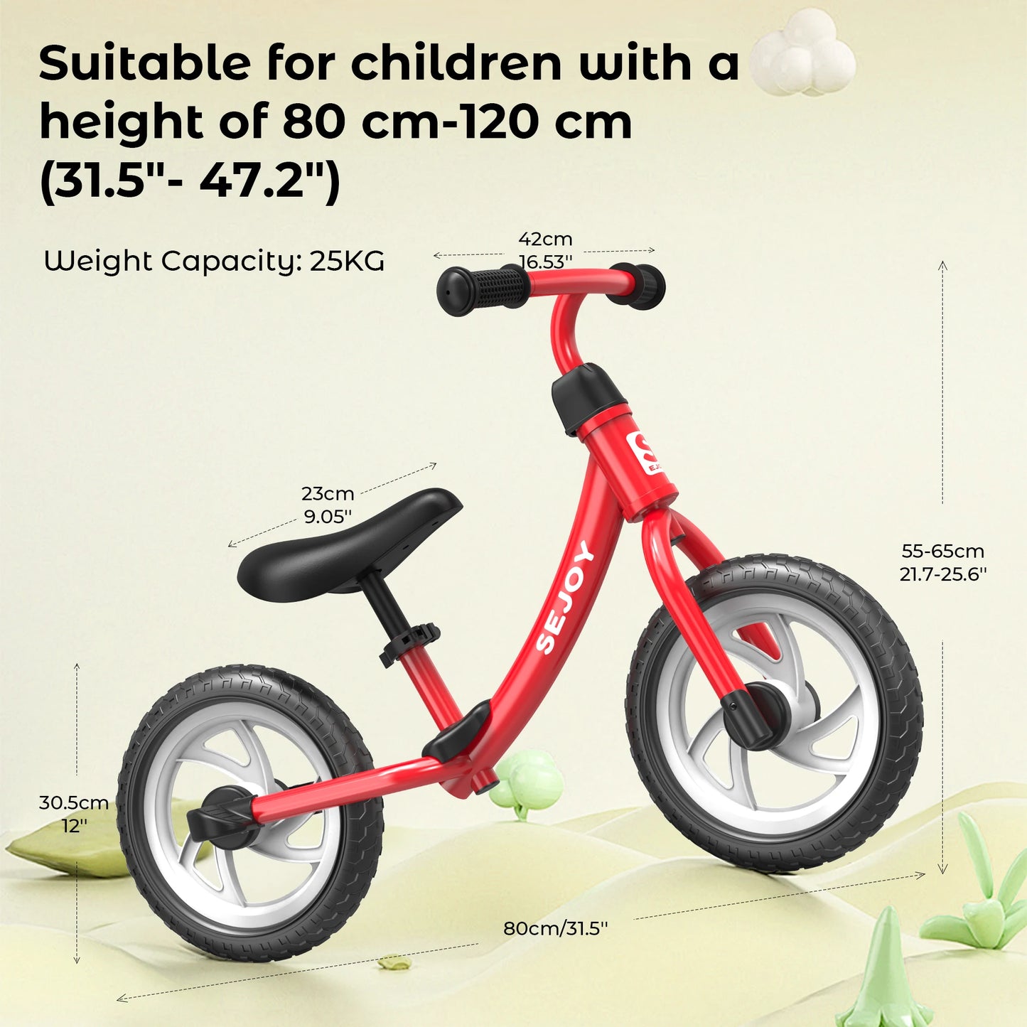 Bicycle for Kids, 12" Wheels, Saddle Height Adjustable, Recommended  Age 3-6 Years Old
