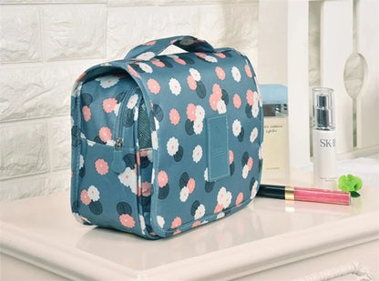 Polyester Hook Cosmetic Bag Women Makeup Bag High Capacity Toiletry Storage Pouch Travel Make Up Organizer Waterproof Beauty Bag