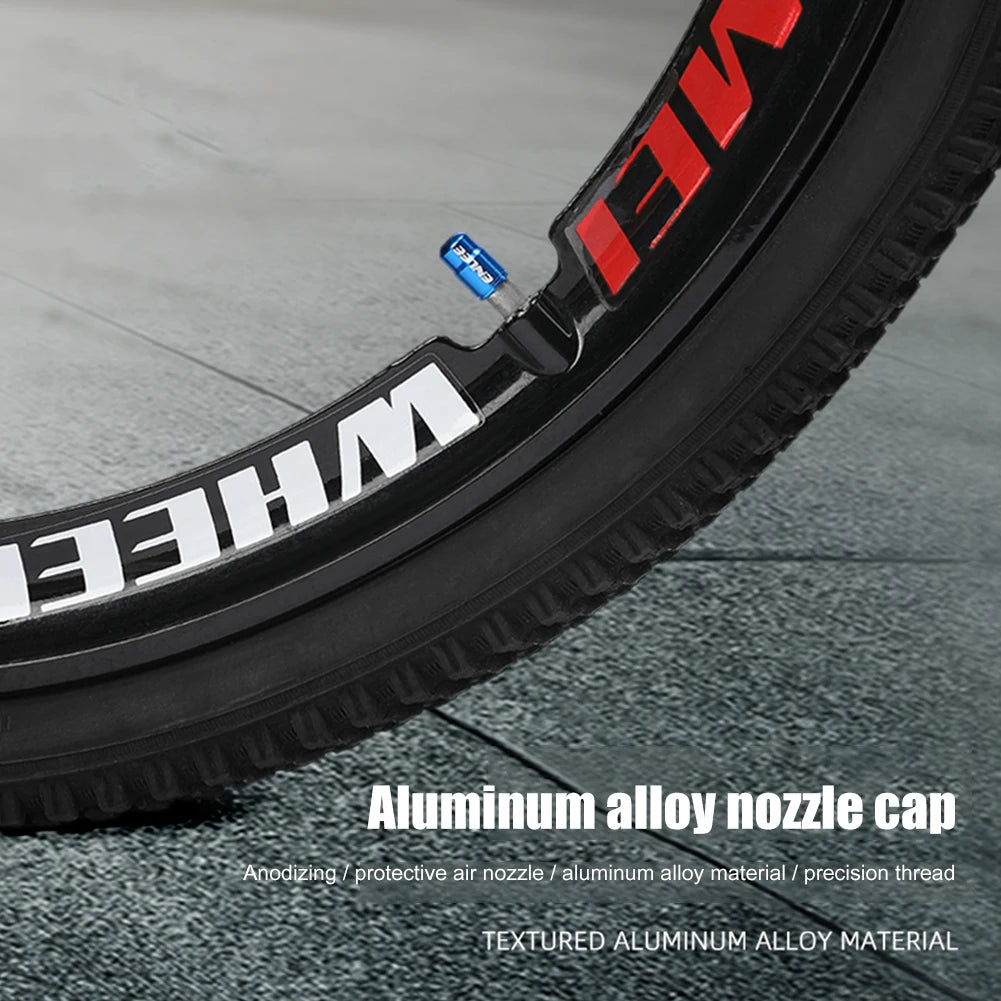 2PCS Aluminum Alloy Bike Valve Caps Bicycle Tire Rim Stem Covers Wheel Valve Covers Dust Decorative Cycling Accessories