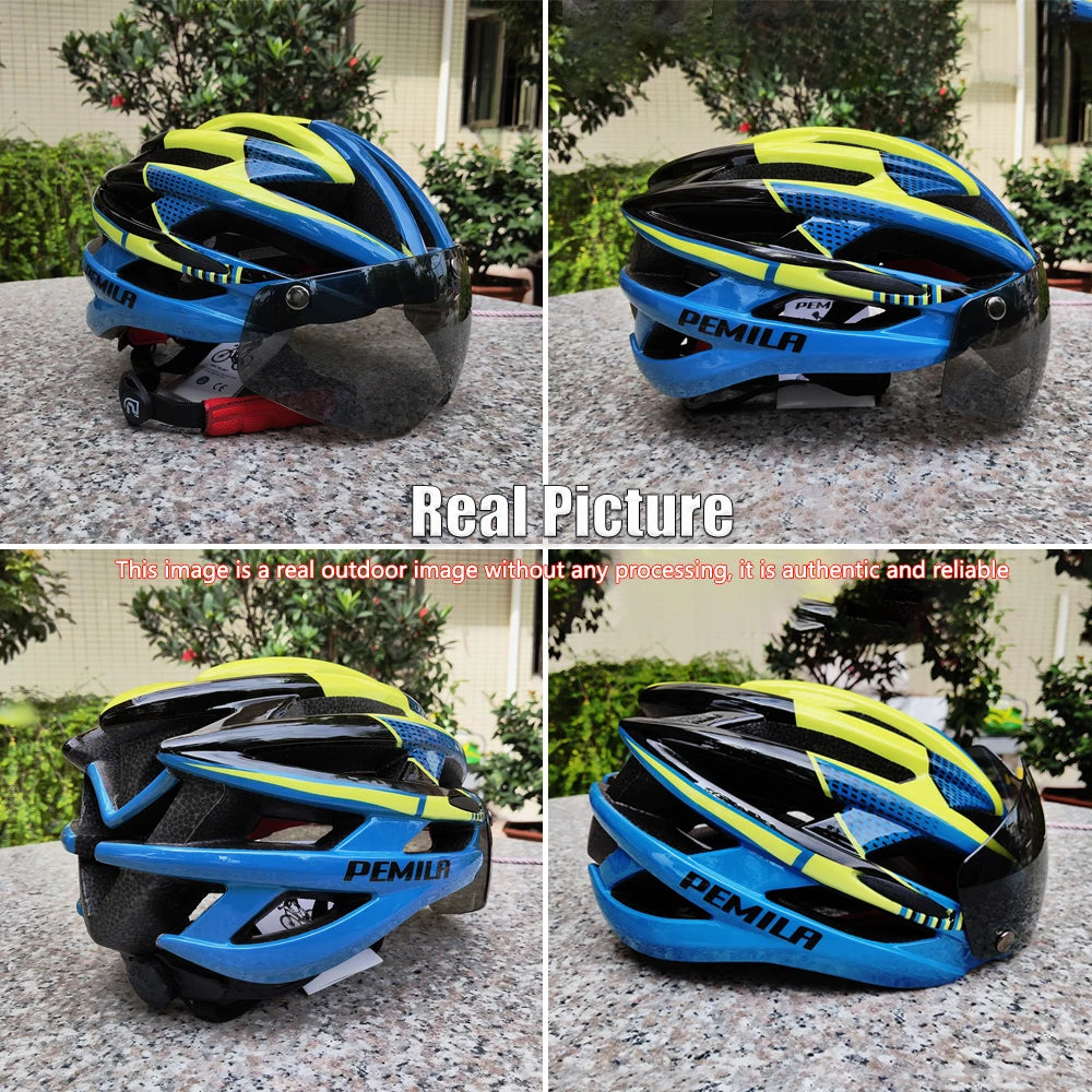 Cycling Helmet Goggle E-bike Helmet, Road Mountain Bike Helmet, Lens For Riding Bicycle, Skateboard, Scooter