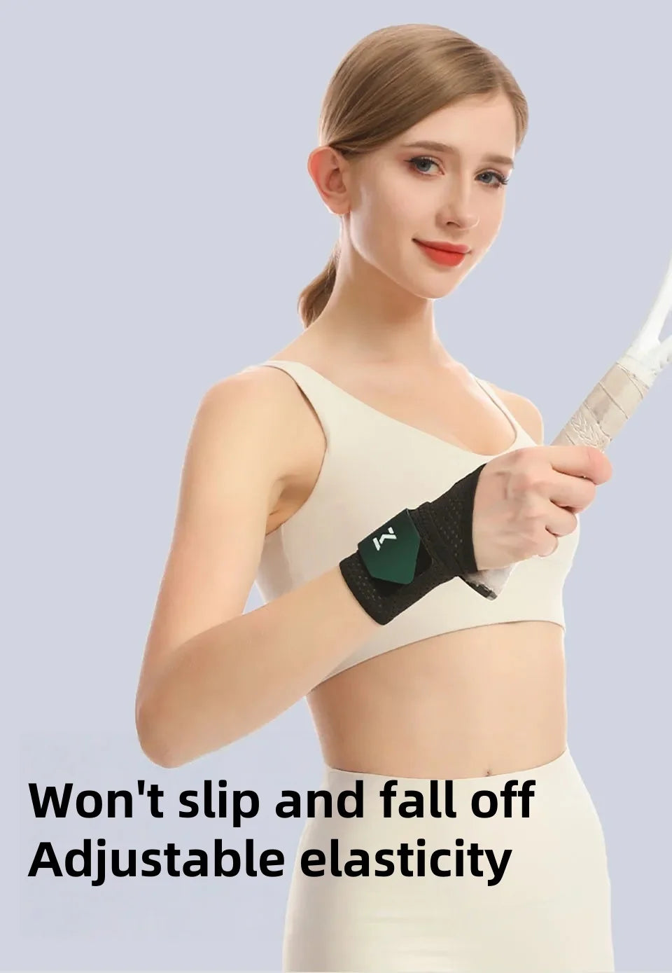 Breathable Wrist Support Brace for Gym / Work - Adjustable Compression Sleeve, Arthritis & Carpal Tunnel Relief