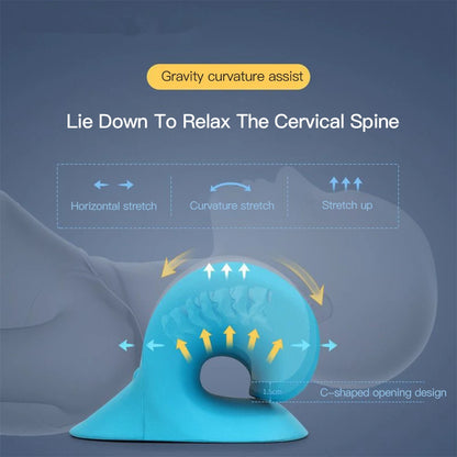 Neck Shoulder Stretcher Relaxer Cervical Chiropractic Traction Device, Massage Pillow for Pain Relief, Cervical Spine Alignment