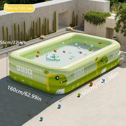 Outdoor Inflatable Swimming Pool, PVC Material, with  Dinosaurs Design