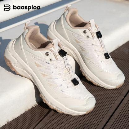 Baasploa Women Hiking Shoes Fashion Comfort Rubber Sole Non-Slip Wear-Resistant Sport Shoes Female Breathable Outdoor Sneakers