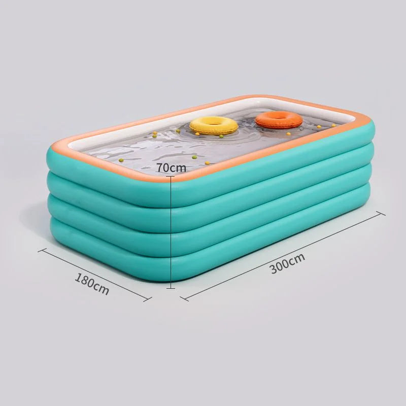1.8/2.1/2.6/3M Inflatable Swimming Pool, for Children & Adult, PVC Material, Thickened Summer Baby Play Pool