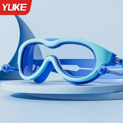 Children Swimming Goggles, Anti-fog, Large Frame Glasses, Comfortable Silicone