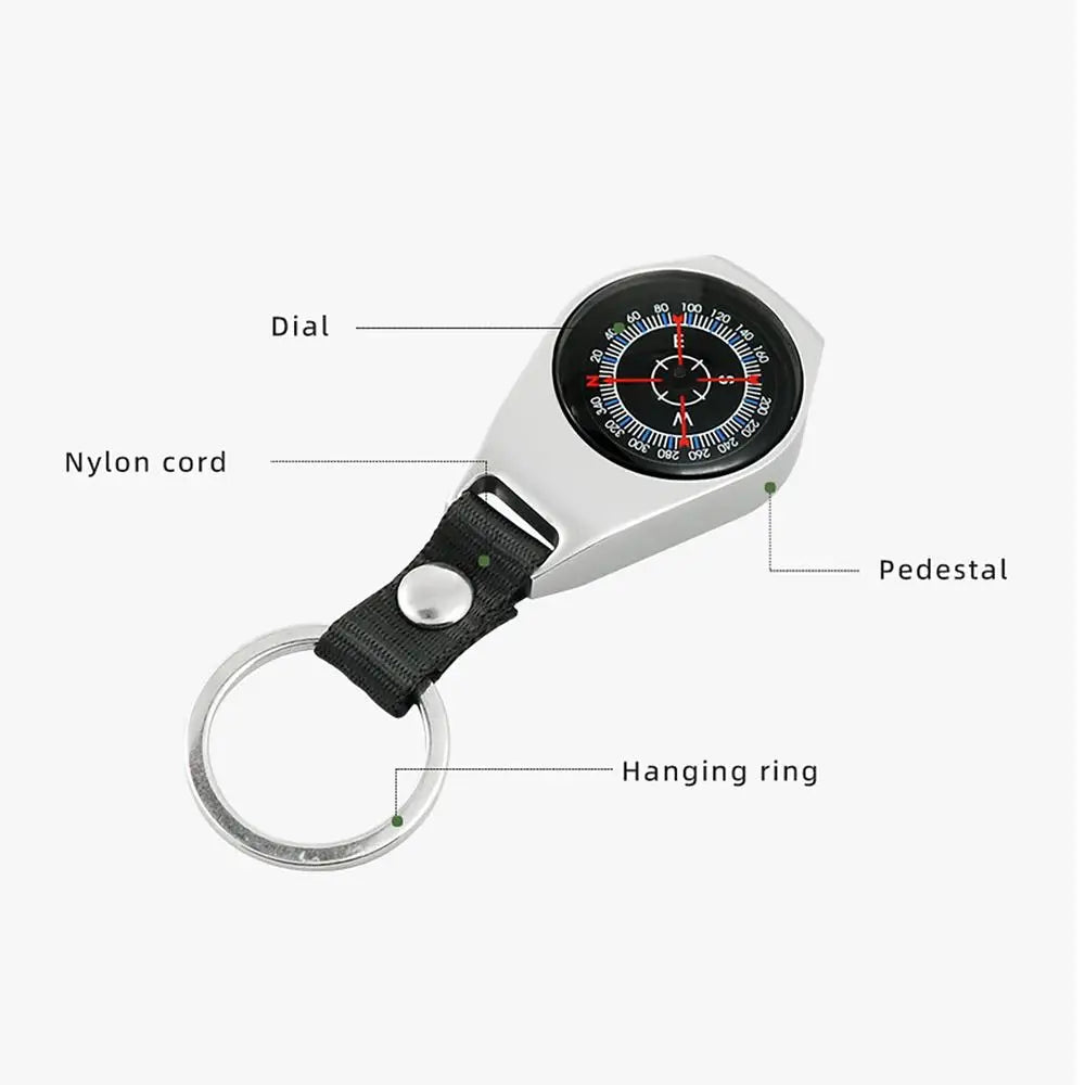 Compass Keychain, Survival Gadget, Navigation Equipment, for Backpack