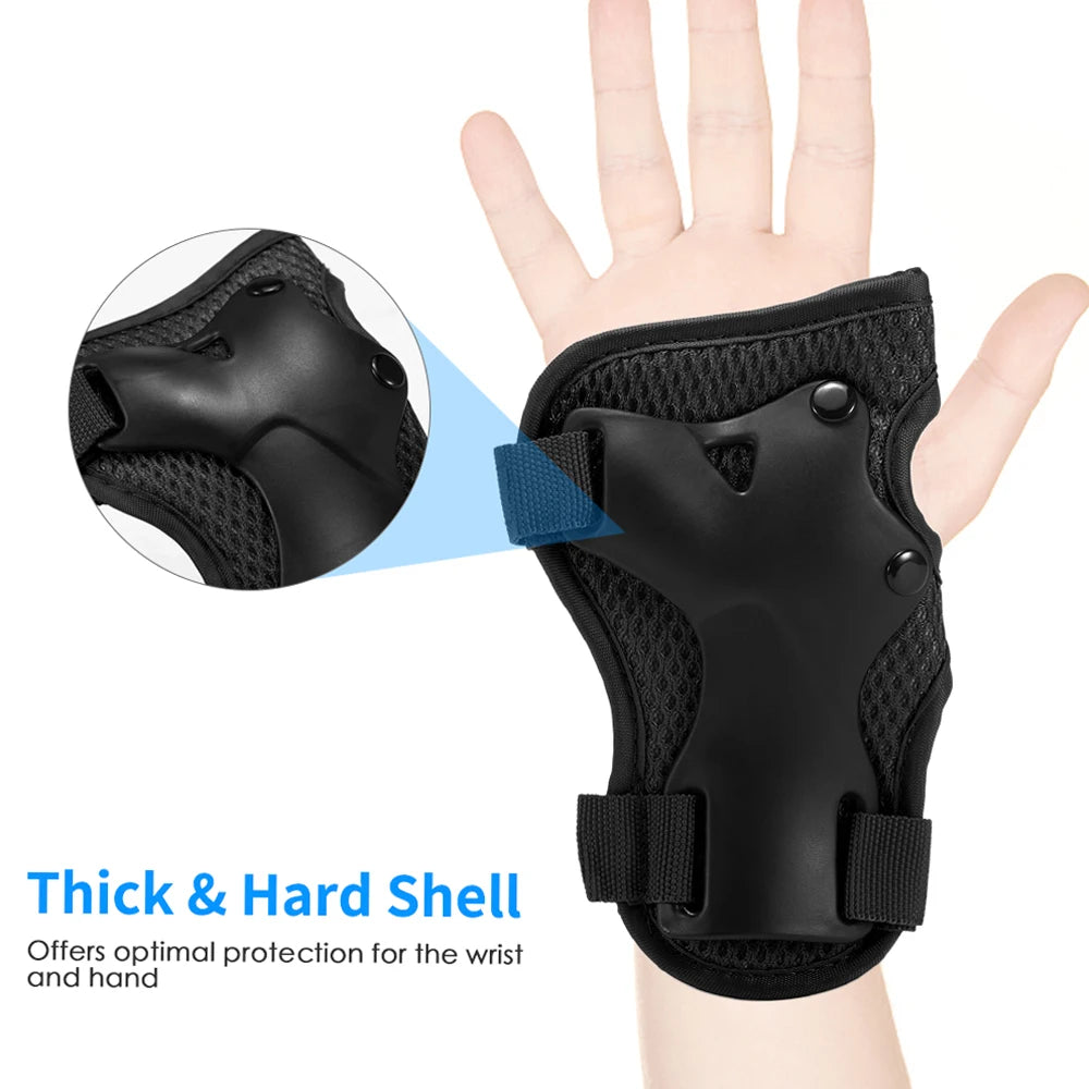 Kids 7 in 1, Helmet and Pads Set, Adjustable, Knee Pads Elbow Pads Wrist Guards for Scooter, Skateboard, Roller Skating, Cycling