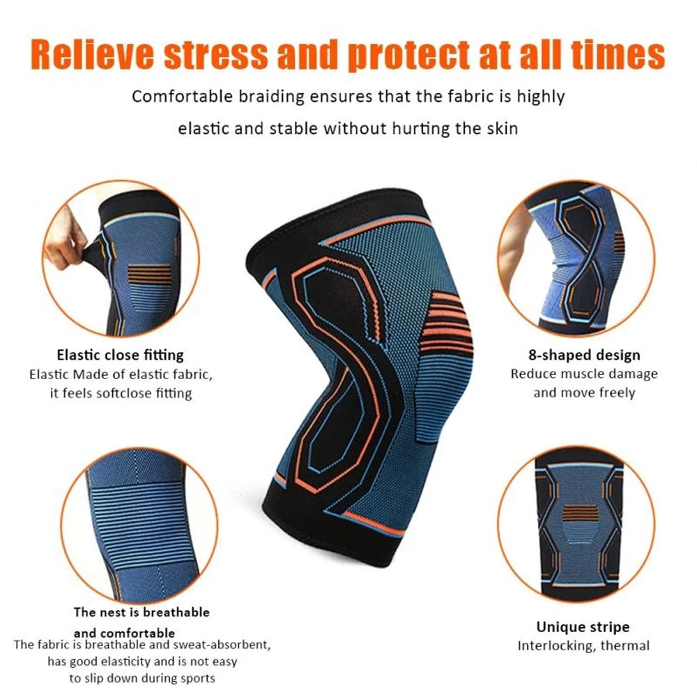 2PCS Premium Knee Brace Support Sleeve – Compression for Running, Gym,Sports – Breathable & Pain Relief for Arthritis, Men & Women