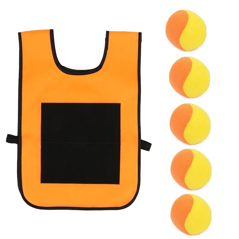 Outdoor Sport Game, Waistcoat With Sticky Ball Throwing, Kids Sport Toy