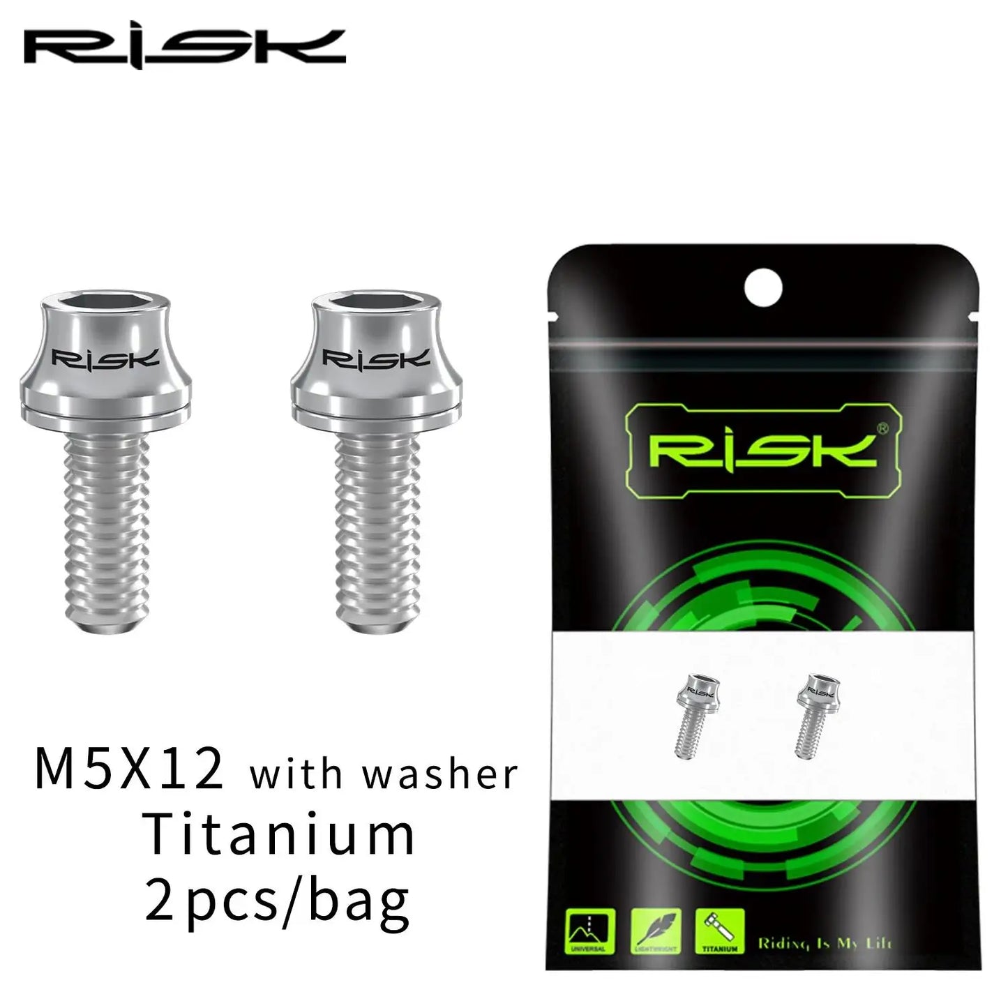 M5x12mm Titanium Alloy Bike Bottle Holder Screw Bicycle Water Bottle Cage Bolts Mountain Road Bike Accessories