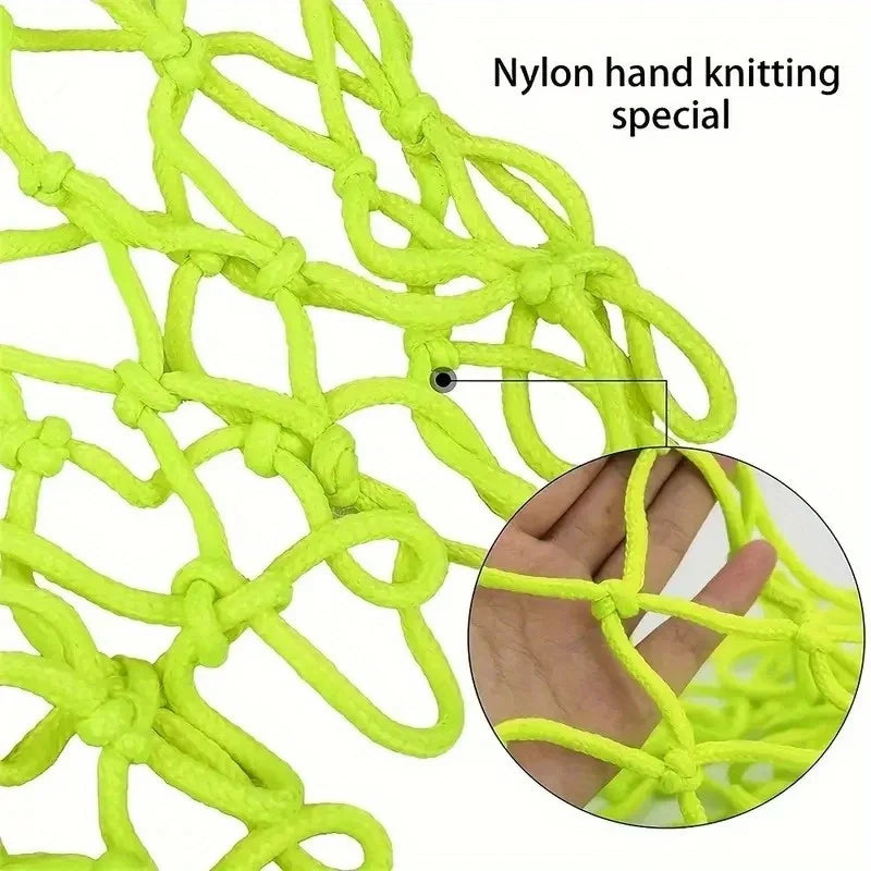 Green Fluorescent Basketball Net, Self Luminous, for Children's Basketball Frame