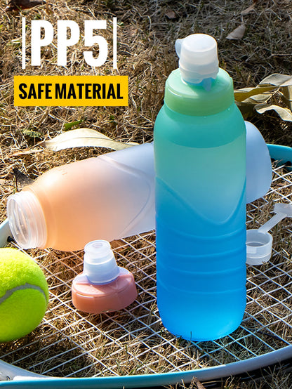 Sport Bottle, BPA Free PP5 Ultralight Leak-Proof Silicone Bottle for Fitness & Running